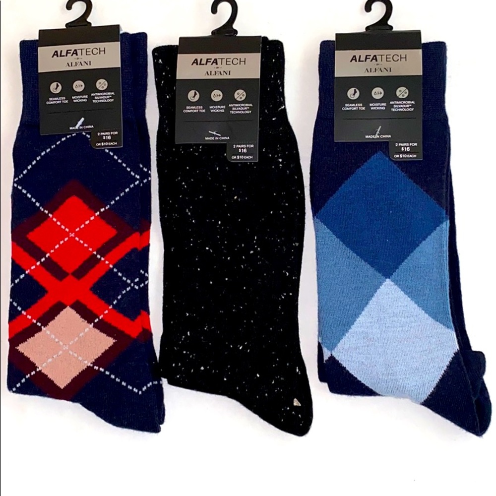 Alfani Alfatech Men’s Dress Socks 3 Pairs 10-13